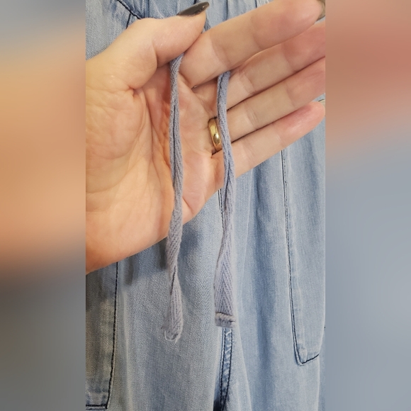 Velvet Heart Chambray Lightwash Denim Joggers Elastic Waist Pockets Size Medium - Picture 6 of 16